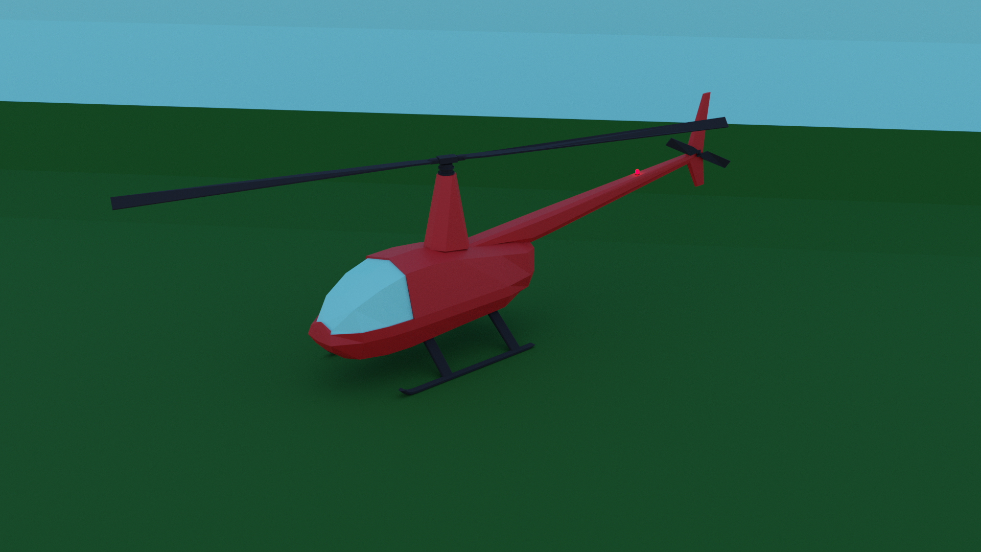 low poly helicopter preview image 1